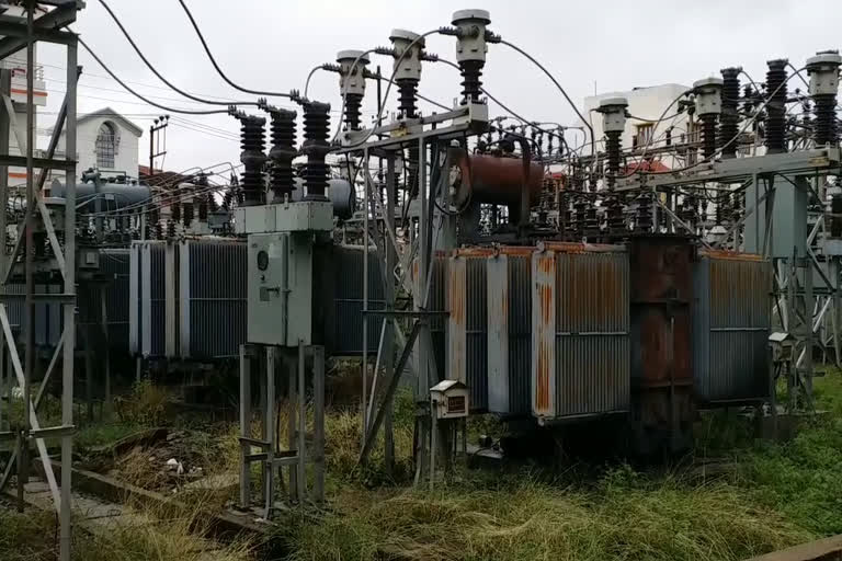 Electricity department employees working