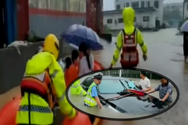 rescue operation continued in china flood areas