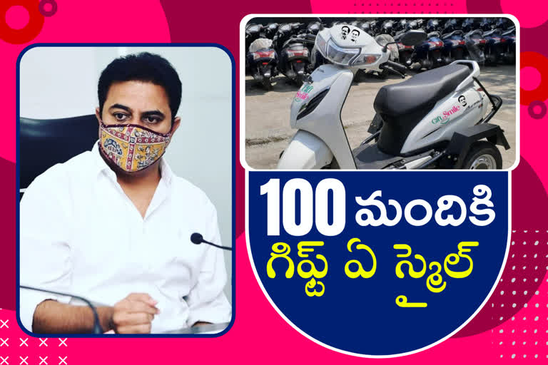 minister ktr will distribute custom made vehicles to100 differently abled on his birthday