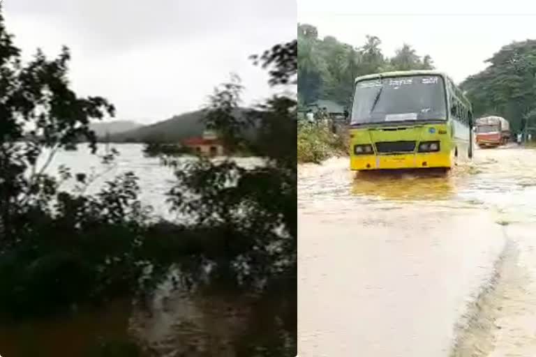 Flood in Gangavali at uttara kannada