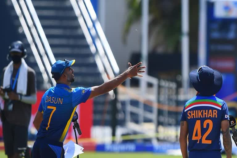 Sports  INDIA SRILANKA ONE DAY  INDIA WON THE TOSS  Sanju samson  സഞ്ജു സാംസണ് ഏകദിന അരങ്ങേറ്റം  ഇന്ത്യ- ശ്രീലങ്ക അവസാന ഏകദിനം  ഇന്ത്യ- ശ്രീലങ്ക ഏകദിനം  ഇന്ത്യ ബാറ്റിങ് തെരഞ്ഞെടുത്തു  ശിഖർ ധവാൻ  സഞ്ജു