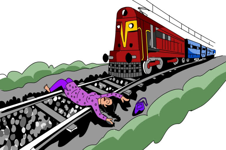 mother son suicide at railway track at prakasham district railway track