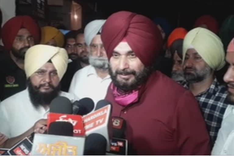 Navjot Singh Sidhu arrives at the homes of those killed in the bus accident