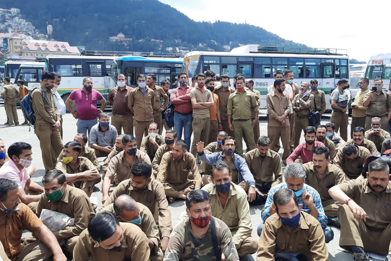 hrtc employees strike in shimla