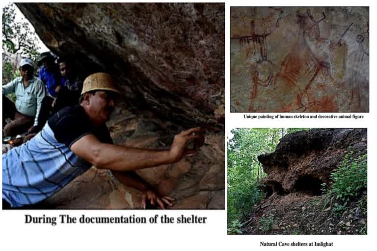 25 thousand years old rock painting found in the forests of Buxwaha
