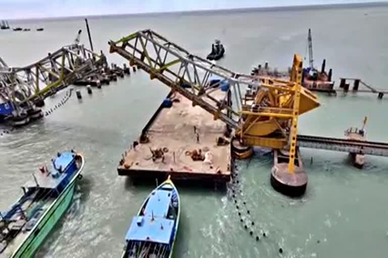 Pamban bridge Accident Ship