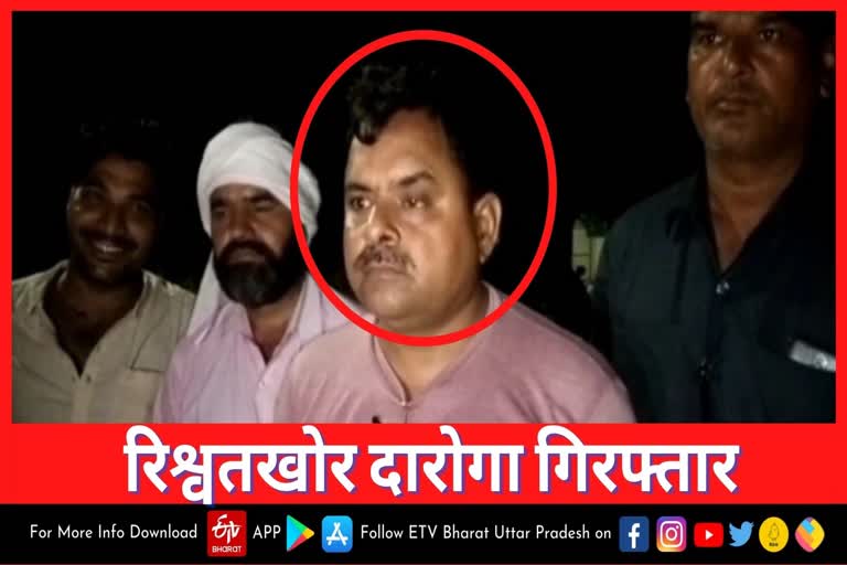 मथुरा का दारोगा भरतपुर में रिश्वत लेते हुए रंगे हाथ गिरफ्तार