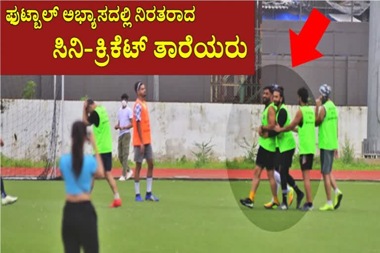 Ranveer Singh, MS Dhoni and others play football practice match