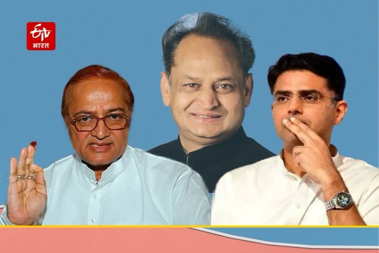 बीडी कल्ला, सचिन पायलट और अशोक गहलोत, Rajasthan Politics
