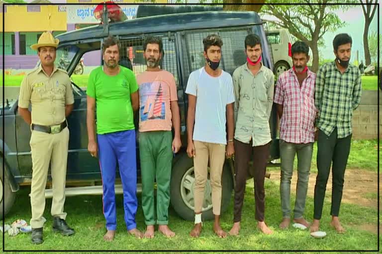 Halebidu police arrested goods vehicle thieves