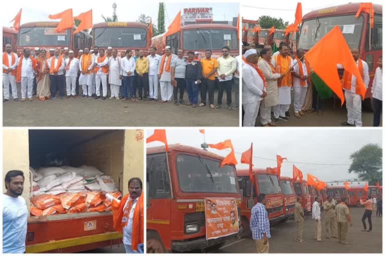 food aid from Shiv Sena for flood victim