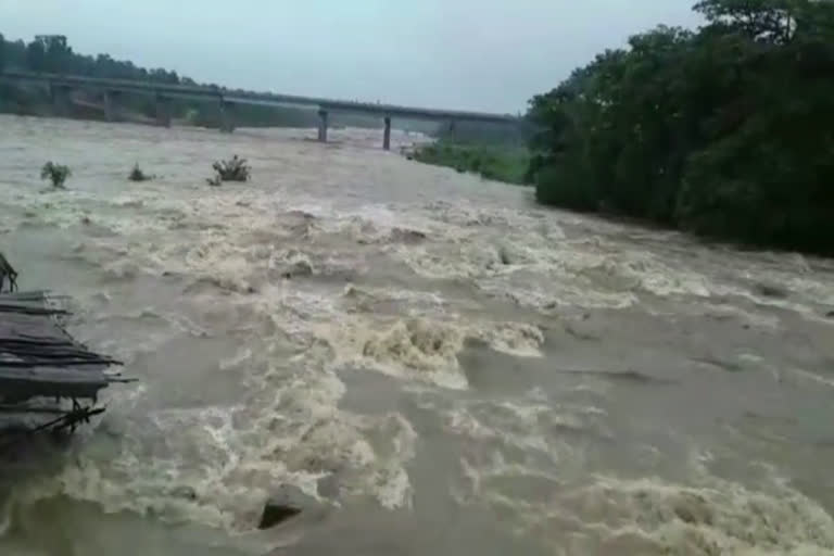 Damodar and Bhairavi river's water level increased