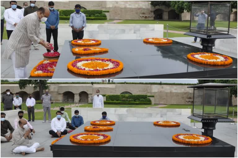 CM Basavaraj Bommai pays floral tribute to Mahatma Gandhi at Raj Ghat