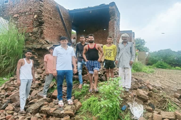 बानसूर में भारी बारिश, heavy rain in bansur