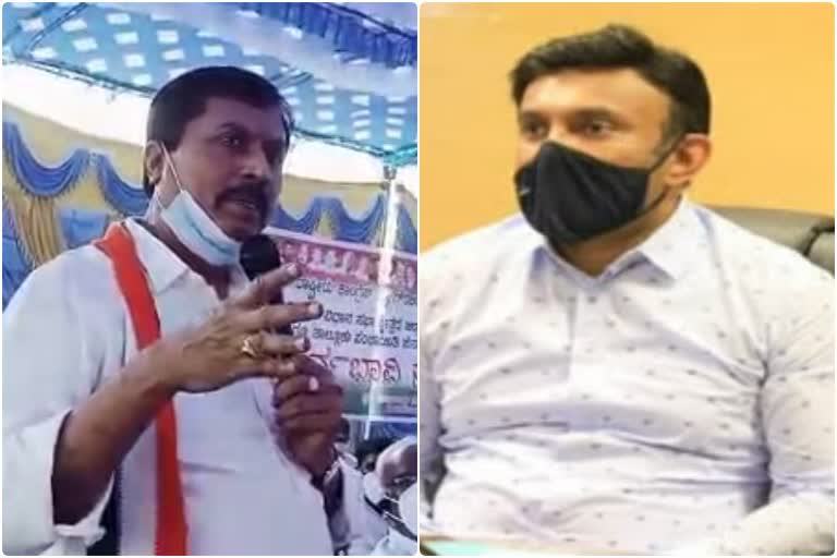 Shivshankar reddy aligation against  ex minister dr k sudhakar