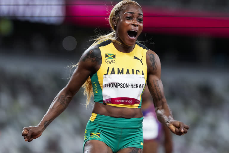 Tokyo Olympics  Jamaica sprinter  Elaine Thompson  sprint double  എലെയ്ന്‍ തോംസണ്‍  സ്പ്രിന്‍റ് ഡബിള്‍  ടോക്കിയോ 2020 വാർത്തകൾ  ഒളിമ്പിക്സ് വാർത്തകൾ  ടോക്കിയോ ഒളിമ്പിക്സ് 2020  ടോക്കിയോ ഒളിമ്പിക്സ് ലേറ്റസ്റ്റ് അപ്ഡേറ്റ്  ടോക്കിയോ ഒളിമ്പിക്സ് ലേറ്റസ്റ്റ് ന്യൂസ്