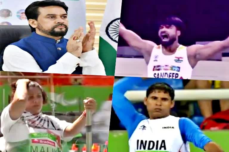 sports minister  Sports Minister Anurag Thakur  खेल मंत्री अनुराग ठाकुर  पैरालंपिक थीम सांग लांच  पैरालंपिक थीम गीत  भारतीय एथलीट  para olympians  Union Sports Minister  टोक्यो ओलंपिक 2020