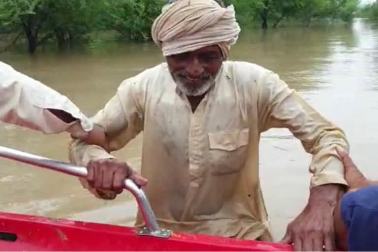 Rescue of elderly in Bhind