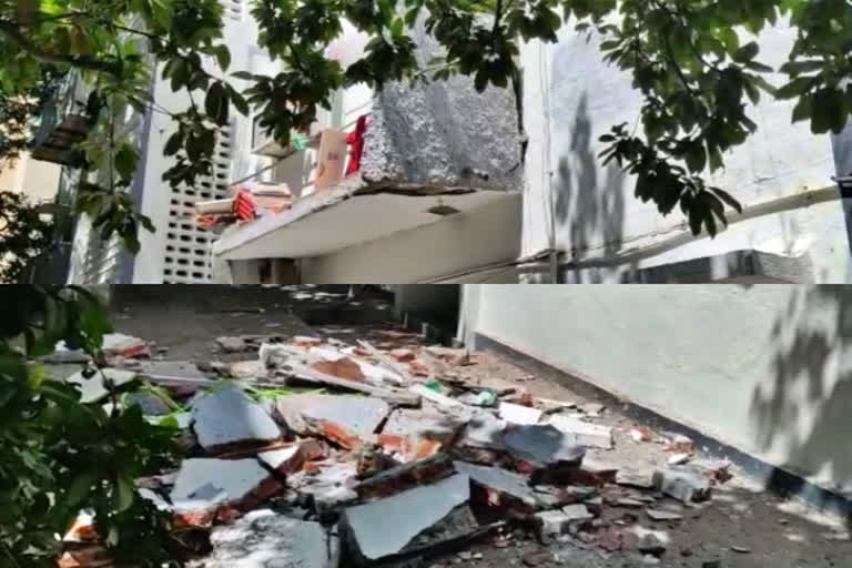 balcony wall collapsed  one women died by balcony wall collapsed at chennai  balcony wall collapsed at chennai  chennai news  chennai latest news  chennai maylapore apartment balcony wall collapsed  சென்னை செய்திகள்  சென்னையில் பால்கனி சுவர் இடிந்து விழுந்து மூதாட்டி உயிரிழப்பு  பால்கனி சுவர் இடிந்து விழுந்து மூதாட்டி உயிரிழப்பு  சென்னை மயிலாப்பூரில் பால்கனி சுவர் இடிந்து விழுந்து மூதாட்டி உயிரிழப்பு  உயிரிழப்பு