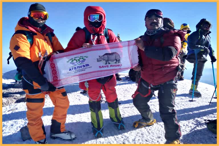 naba kumar phukan climbs the highest peak of Mount Elbrus