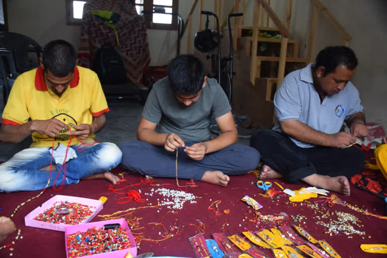 Special child are preparing Rakhi for rakhi festival in Kullu