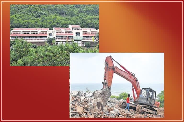 Demolition of a beach