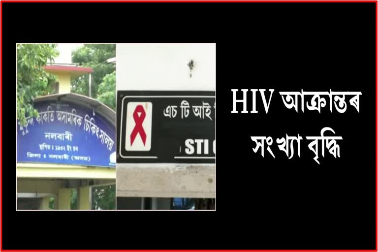 Why the number of HIV cases increased in Nalbari?