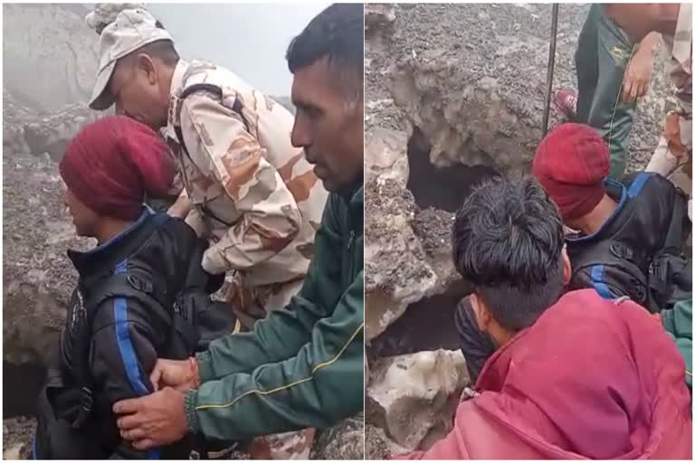 itbp-jawans-saved-the-life-of-food-inspector-mohit-kumar-in-milam-tehsil-area