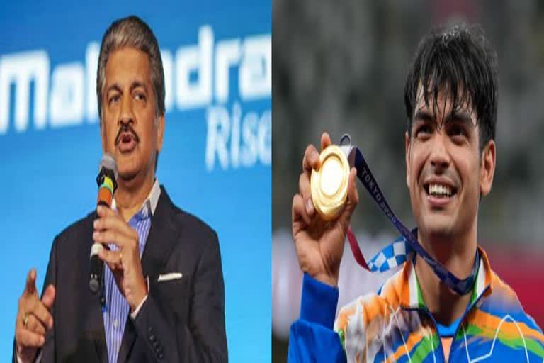 anand mahindra, neeraj chopra, olympic gold medal, tokyo olympics, xuv700