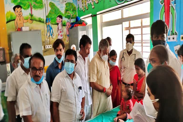 minister bc nagesh visits to surpur city hopital