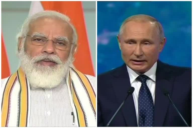 Russian President Vladimir Putin and Indian Prime Minister