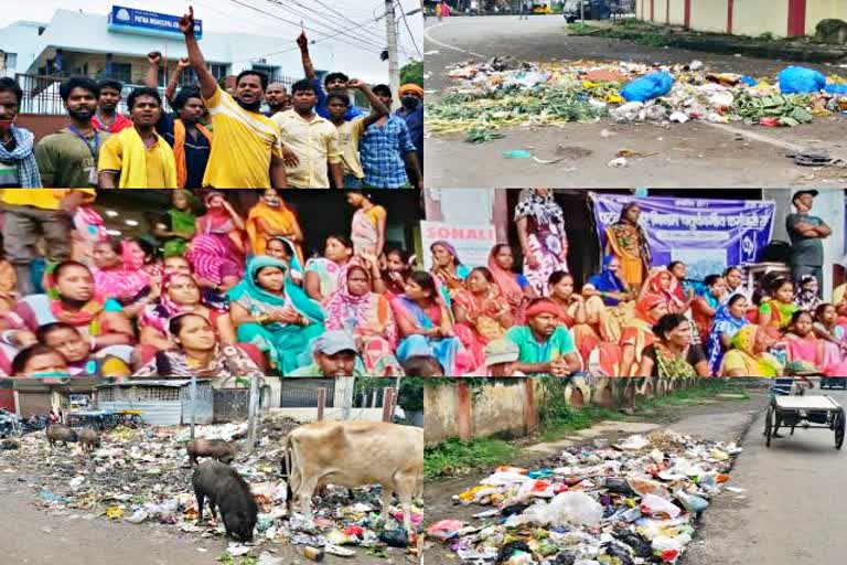 Second day of strike of sanitation workers in Patna