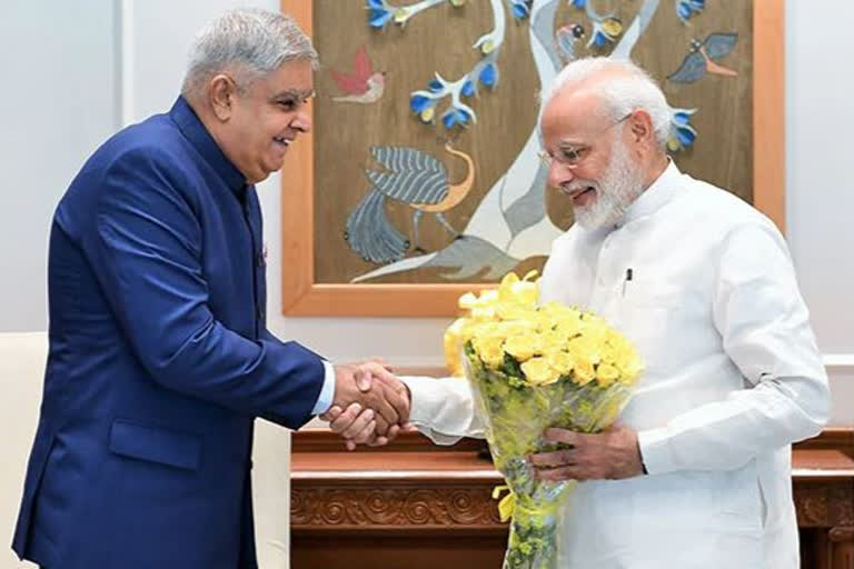 West Bengal Governor Jagdeep Dhankhar meets Prime Minister Narendra Modi at Delhi