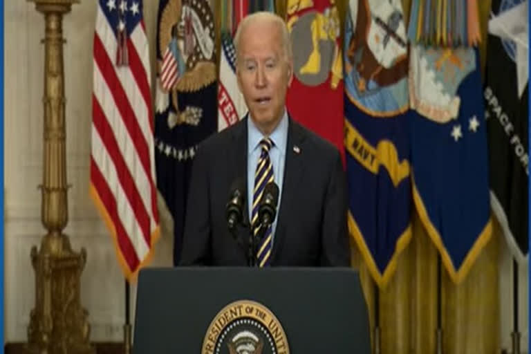 I do not regret my decision: Biden on American forces withdrawal from Afghanistan  ബൈഡൻ  ജോ ബൈഡൻ  അഫ്‌ഗാനിസ്ഥാന്‍  താലിബാന്‍  യുദ്ധം  താലിബാന്‍ ആക്രമണം  താലിബാന്‍ അഫ്‌ഗാനിസ്ഥാന്‍  അമേരിക്ക  ഇന്ത്യന്‍ വ്യോമസേന  joe Biden  Afghanistan  Afghanistan issue