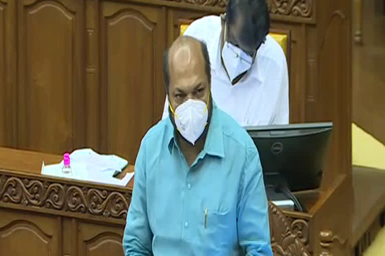 Industry Minister P Rajiv in the Assembly  Industry Minister P Rajiv  P Rajiv  Assembly  വ്യവസായ മന്ത്രി പി രാജീവ്  വ്യവസായ മന്ത്രി  പി രാജീവ്  നിയമസഭ  ലോബി