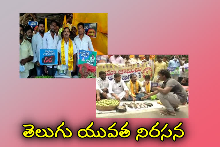 తెదేపా తెలుగు యువత నిరసనలు