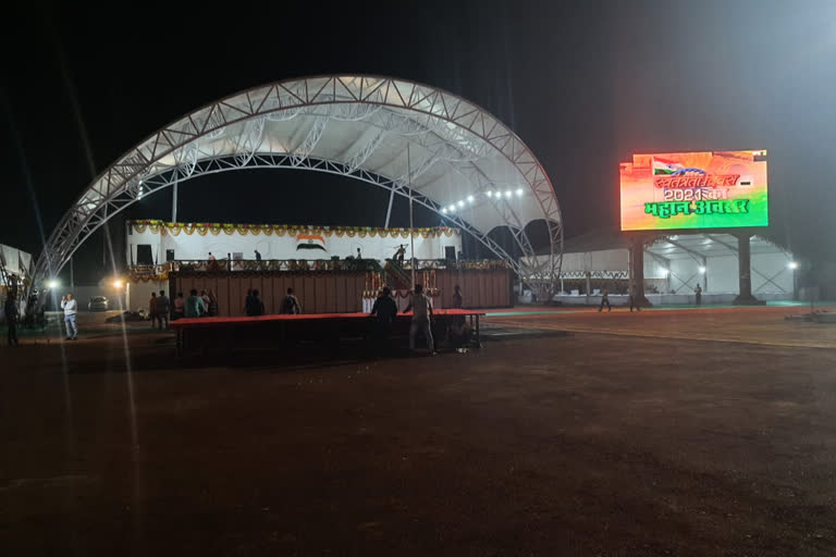 Flag hoisting at Morabadi ground in ranchi