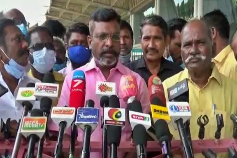 விசிக தலைவர்  திருமாவளவன்  மதுரை ஆதீனத்தின் மறைவு  மதுரை ஆதீனம்  மக்களவையில் எதிர்க்கட்சிகள் கூச்சல்  பனை மரங்களை பாதுகாக்க வேண்டும்  அனைத்து சாதியினரும் அர்ச்சகராகலாம்  பெட்ரோல் விலை குறைப்பு  வேளாண்மைக்கு என்று தனி பட்ஜெட்  மதுரையில் திருமாவளவன் செய்தியாளர்கள் சந்திப்பு  press meet  செய்தியாளர்கள் சந்திப்பு  madurai news  madurai latest news  thirumavalavan press meet  thirumavalavan speech  vck leader thirumavalavan  petrol prices  agri budget  budget