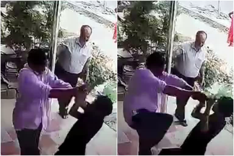 Retired govt officer family attack on a young man in Bangalore