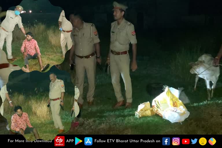 गोकसी कर रहे बदमाशों की पुलिस से मुठभेड़