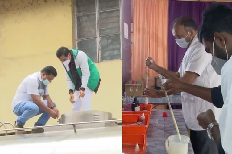 inspection at Border to check the quality of milk coming from neighboring states  ക്ഷീര വികസന വകുപ്പ്  ഓണക്കാലം  പാൽ  milk  inspection at Border