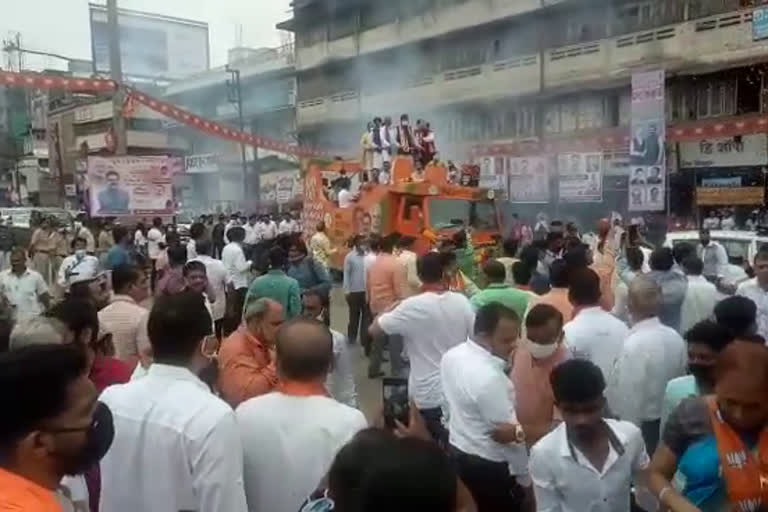 Jan Ashirwad Yatra in thane district