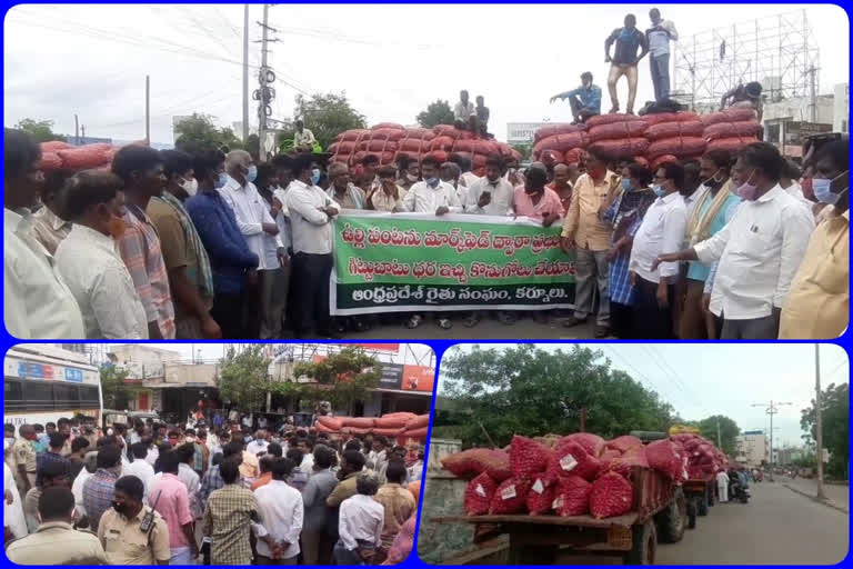 Farmers and CPM leaders protest