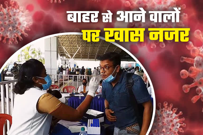 air-and-rail-passengers-being-checked-regarding-corona-in-ranchi