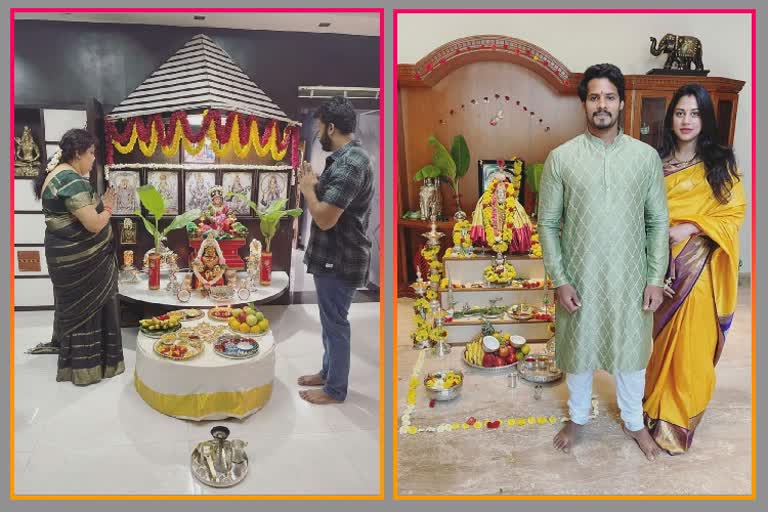 Sandalwood actress celebrated Varamahalakshmi Festival