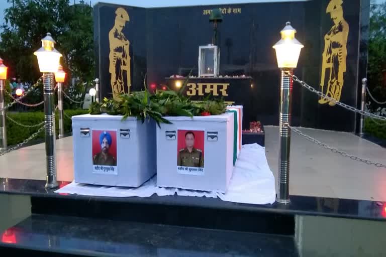 Last salute given to martyr soldiers