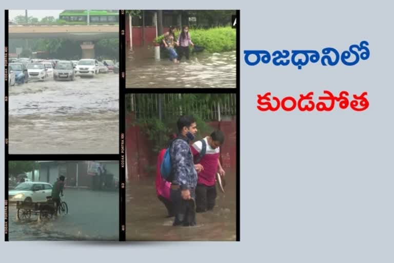 heavy rainfall in delhi