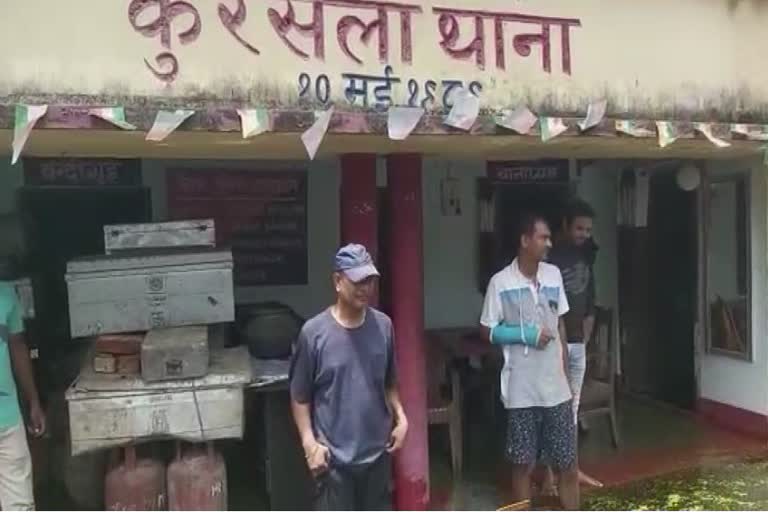 कटिहार के कुर्सेला थाना में घुसा बाढ़ का पानी