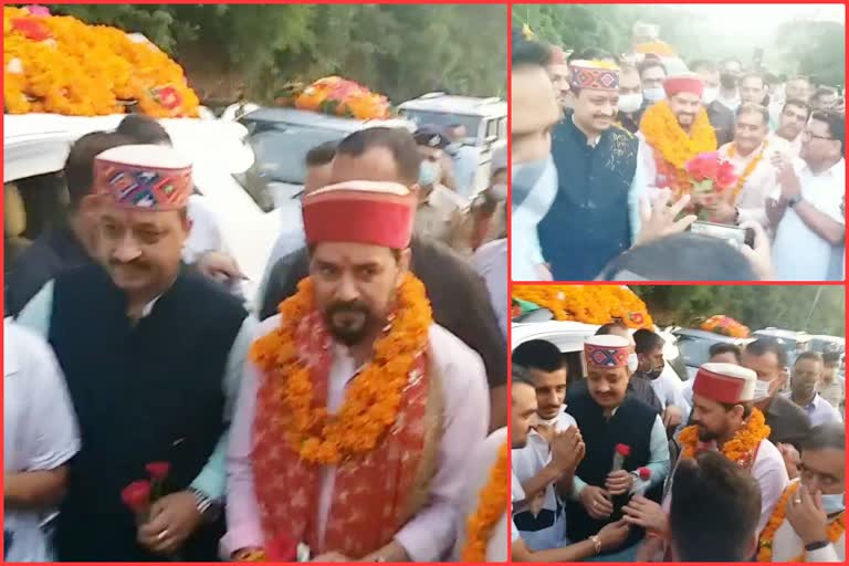 anurag thakur in Jan Ashirwad Yatra