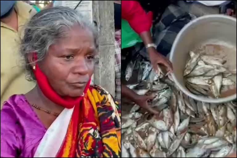 കരമനയിലെ മത്സ്യത്തൊഴിലാളി  കരമന മരിയ പുഷ്പം  മത്സ്യത്തൊഴിലാളിക്ക് നേരെ പൊലീസ് അതിക്രമം  മീൻ കുട്ട തട്ടിയെറിഞ്ഞ് പൊലീസ്  മത്സ്യത്തൊഴിലാളി മരിയ പുഷ്‌പം  ആന്‍റണി രാജുവിന് പരാതി നൽകി മരിയ പുഷ്‌പം  കരമന പൊലീസ്  മീൻ കുട്ട തട്ടിയെറിഞ്ഞ് പൊലീസ്  മത്സ്യത്തൊഴിലാളിക്ക് നേരെ പൊലീസ് നടപടി  fishmonger Maria Flower  Maria Pushpam complains to Anthony Raju  Karamana Police  Police action against fishmonger  Police violence against fishmonger  Police snatch fish basket  Karamana Maria pushpam  fishmonger in Karamana  karamanam fishmonger  fishmonger maria pushpam